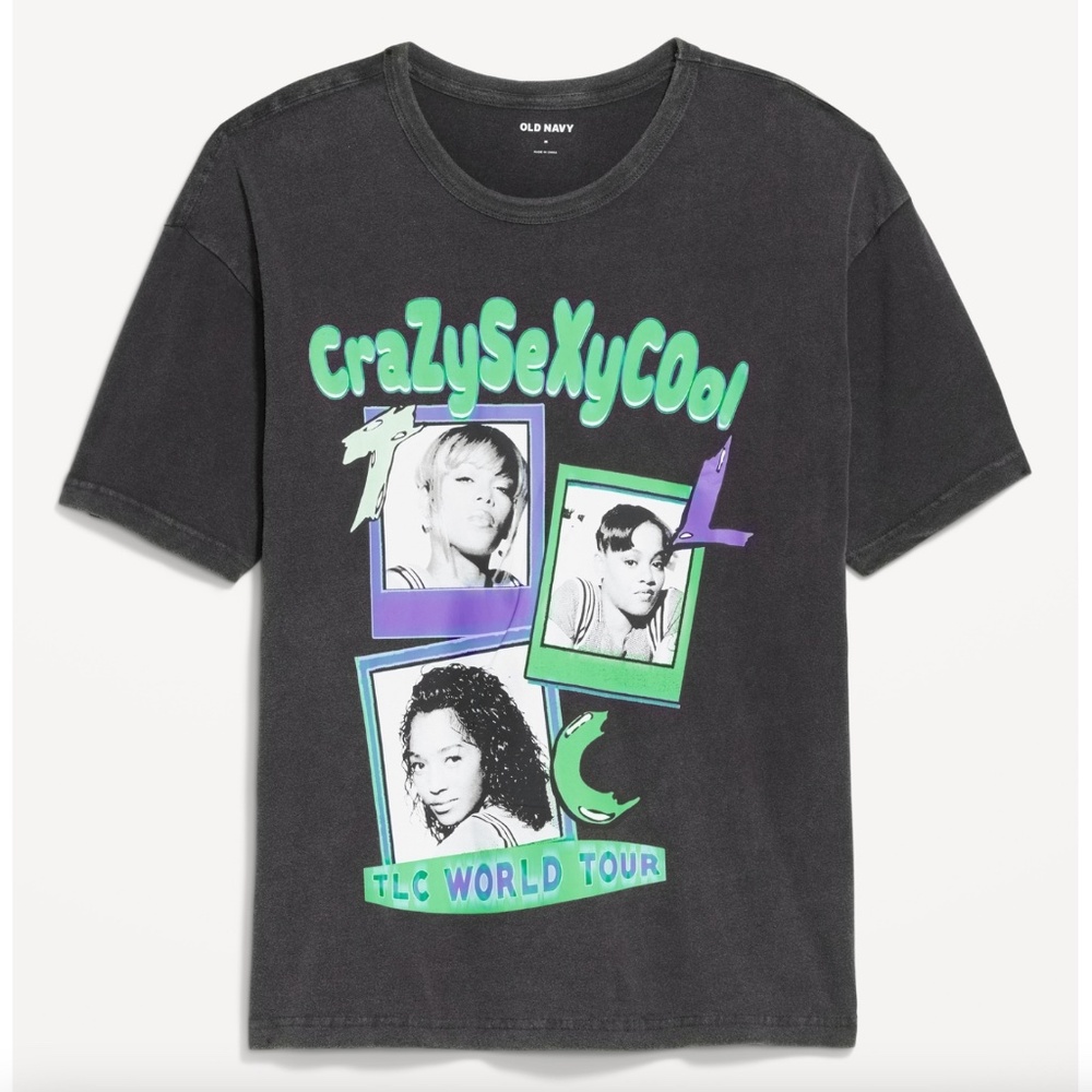 TLC Crazy Sexy Cool Black Vintage Old Navy Graphic Tee T-Shirt - XXXL